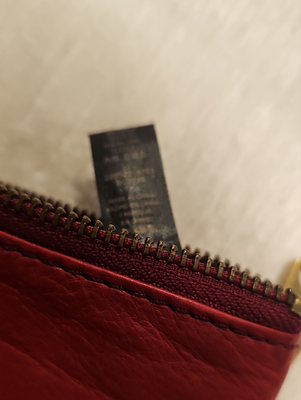 Fossil Red Leather Zip Clutch Wallet - Picture 12 of 12